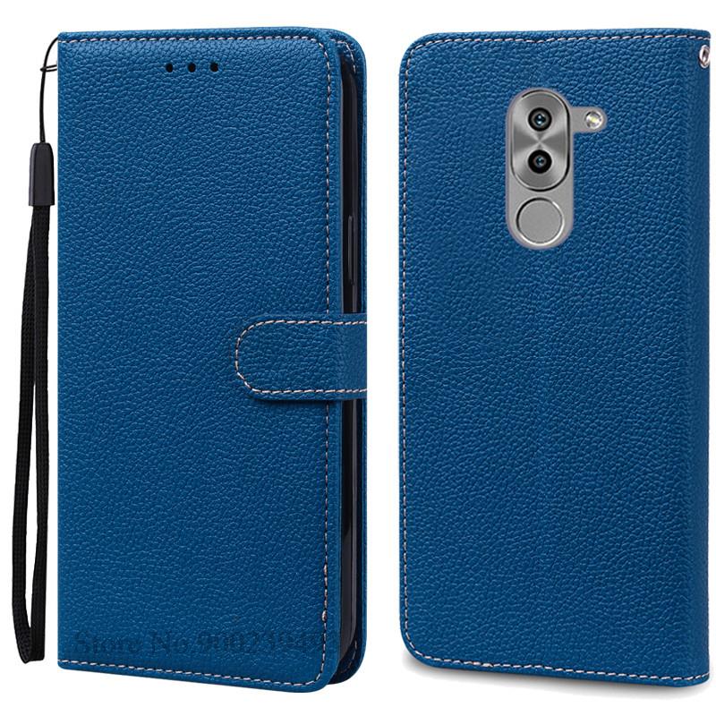 Honor6X Hülle Für Huawei Honor 6X Hülle Flip Leder Brieftasche Handyhülle Für Honor 6X Hülle Für Huawei Honor 6X Hülle Coque Fundas For Honor 6X (2016) navy blau