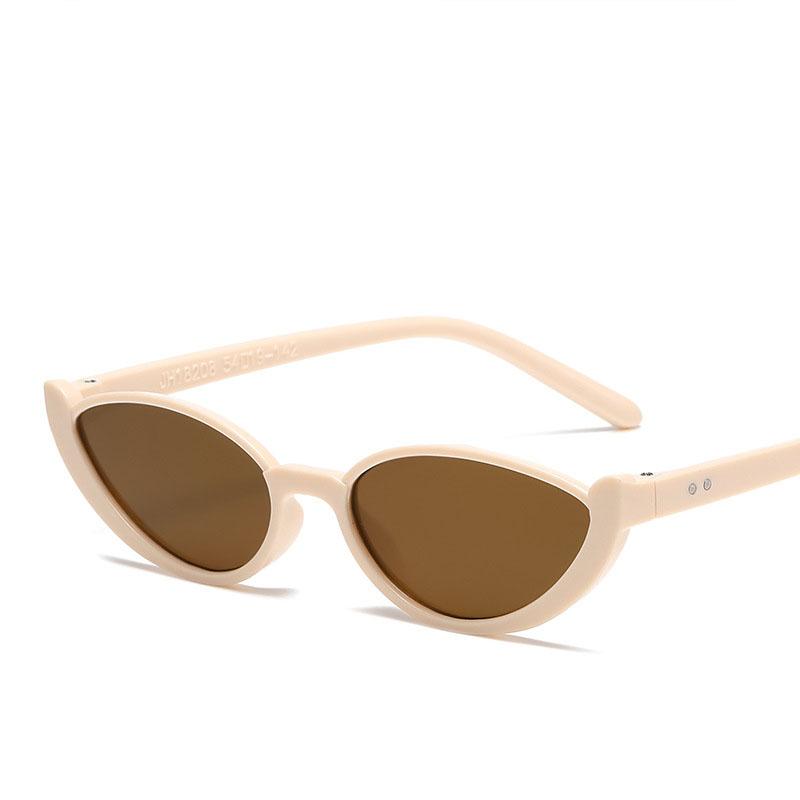 Damen Neue kleine Katzenaugen-Sonnenbrille Damen Herren Trendy Vintage Sonnenbrillen Brillen Autofahren Radfahren Sonnenbrillen Halbrahmen Sonnenbrille