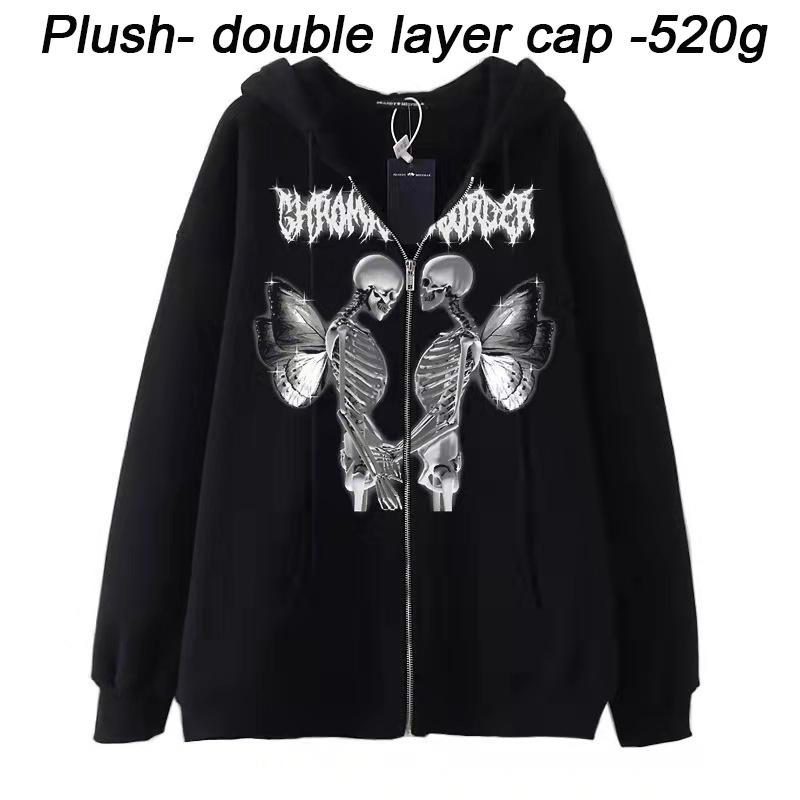 Sweatshirt Y2k Kleidung Hoodies Frauen Kleidung Streetwear Fashion Casual Vintage Herbst Mäntel Vetement Femme S gray