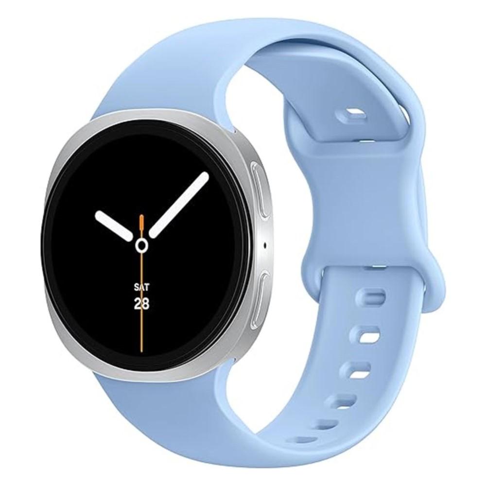 Armband für Samsung Galaxy Watch 8 Armband 44mm 40mm Ersatz Handgelenk Sport Silikon Armband Correa Galaxy Watch8 8 Classic 46mm Galaxy watch 8 40mm hellblaue