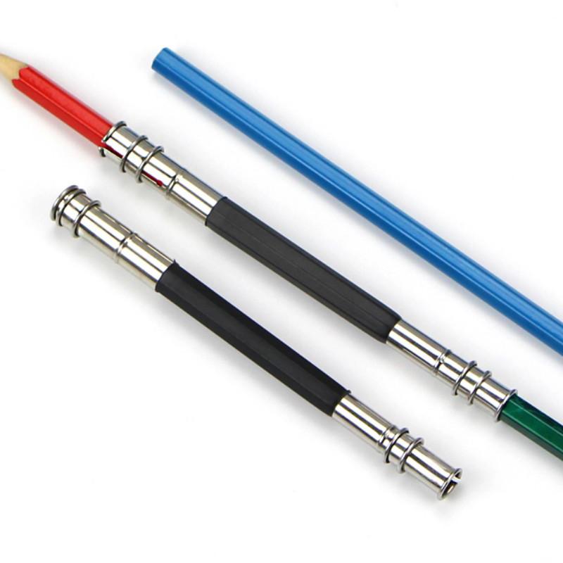 2 Stück verstellbarer Doppelkopf-Bleistiftverlängerungshalter für Skizzen, Schule, Büro, Malerei, Kunst, Schreibwerkzeug zum Schreiben von Geschenken