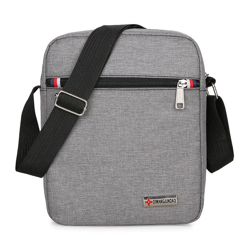 Männer Tasche Mode Kleine Leinwand Casual Handtaschen Männlichen Kreuz Körper Schulter Messenger Taschen Für Männer Geldbörsen Und Handtaschen 23X18X7cm Big graue