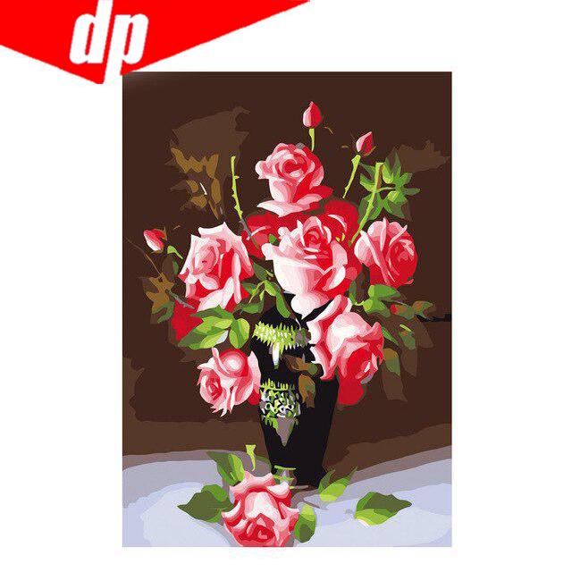 Tier Blumen Diamant Stickerei 5D DIY Diamant Malerei Kreuzstich Bild voller runder Diamant 20X30