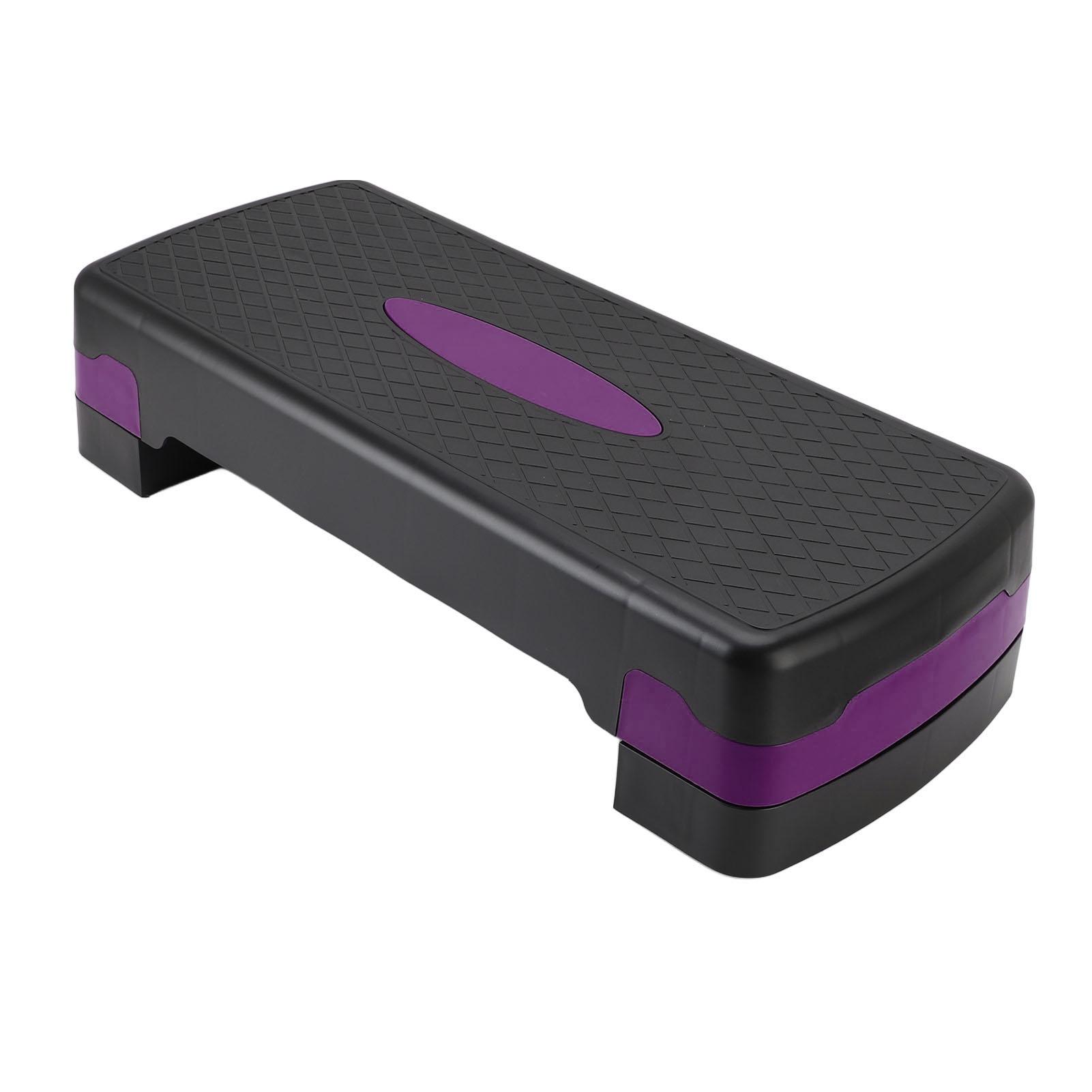 Übungs-Stufenplattform ABS Höhenverstellbarer Übungs-Stepper für Aerobic-Training Schwarz Grau