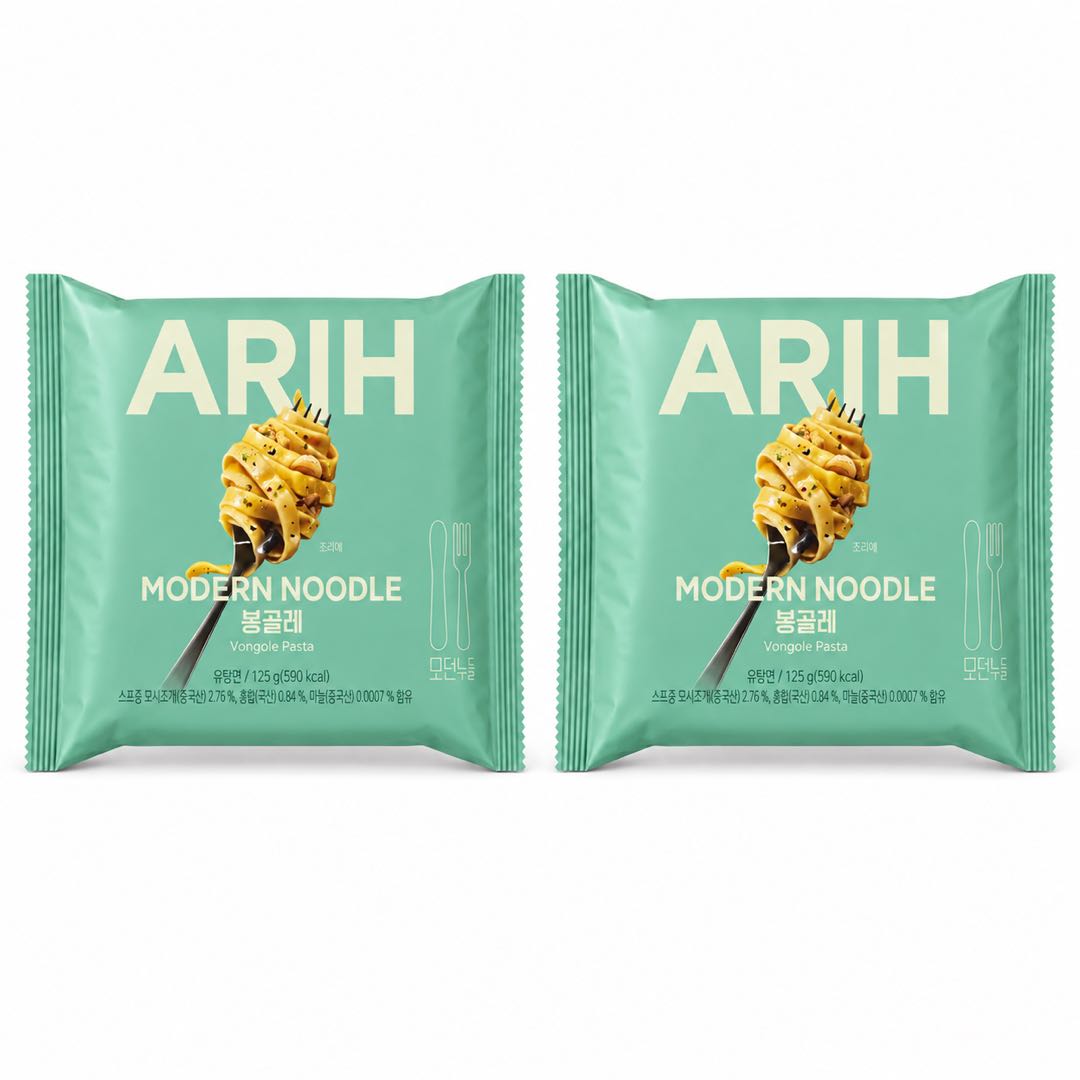 BTS PALDO ARIH Moderner Stil Nudeln Gebratene Nudeln Knoblauch-Muschel-Geschmack 135g #Garlic Clam* 2bag