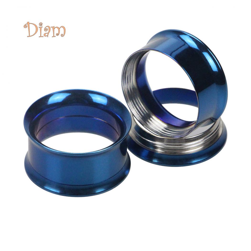 Diamo Edelstahl Tunnel Expander Bahre Ohr Plug Piercing Schmuck 8mm blau