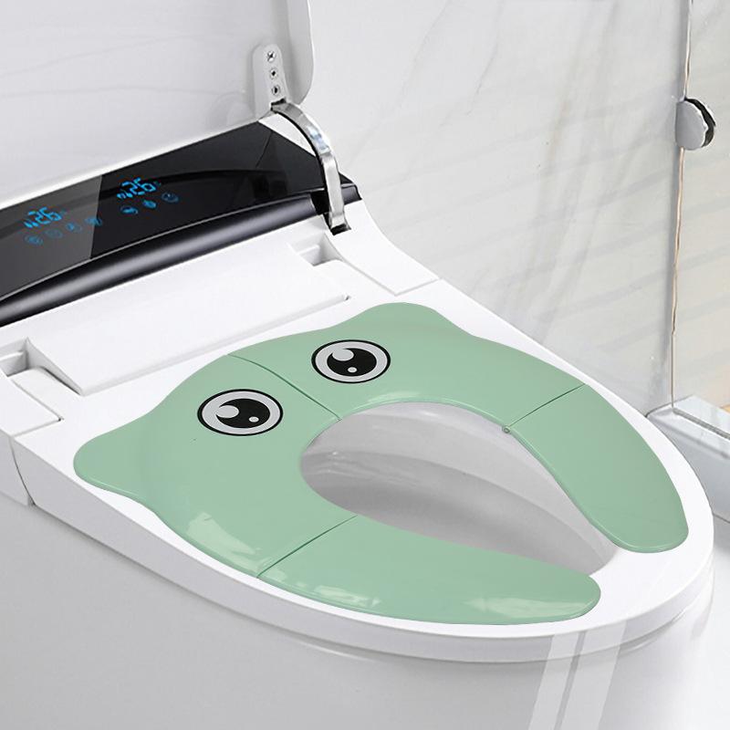 Tragbare Kinder Reise Töpfchen Sitz Pad Baby Klapp Toilette Training Sitz Abdeckung Kleinkind Urin Assistent Kissen Kinder Topf Sitzer grün