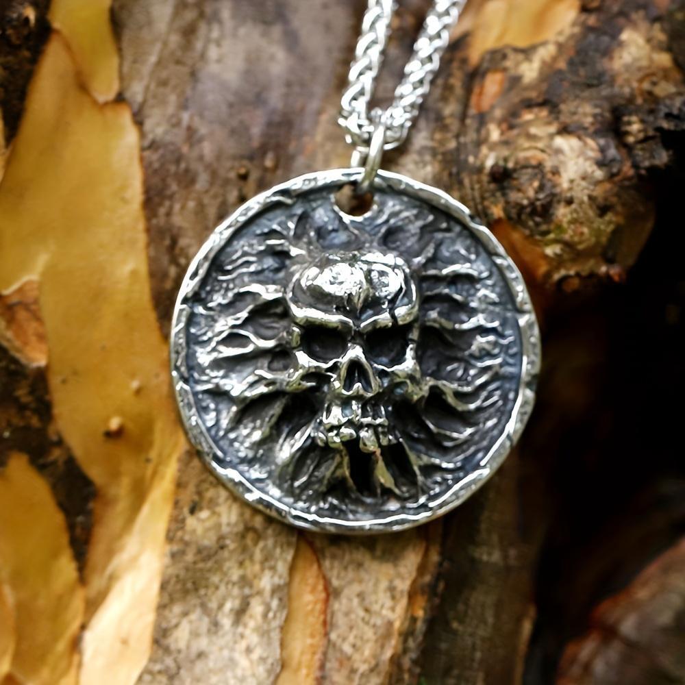 Vintage Mode Punk Teufel Schädel Anhänger Halskette Männer Schmuck