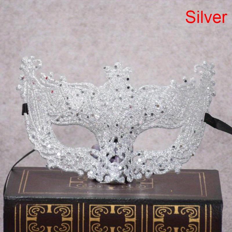 Neue silber-schwarze sexy Damen-Maskenball-Maske, venezianische Party-Augenmaske mit Schnürung, Karnevalskostüm, sexy Party-Dekor weiß
