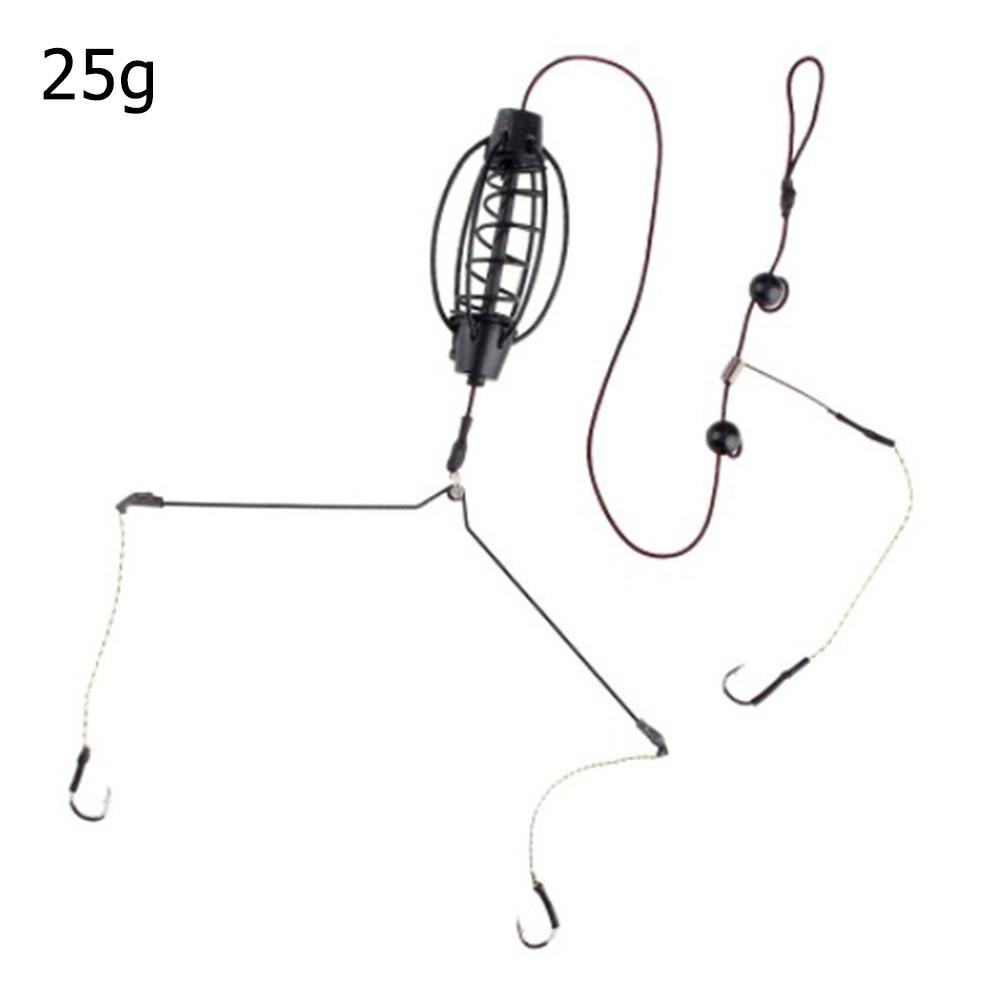 Haken Köder Käfig Inline Method Feeder Käfig Rig Set Grob Karpfen Angeln Werkzeug Set 25g