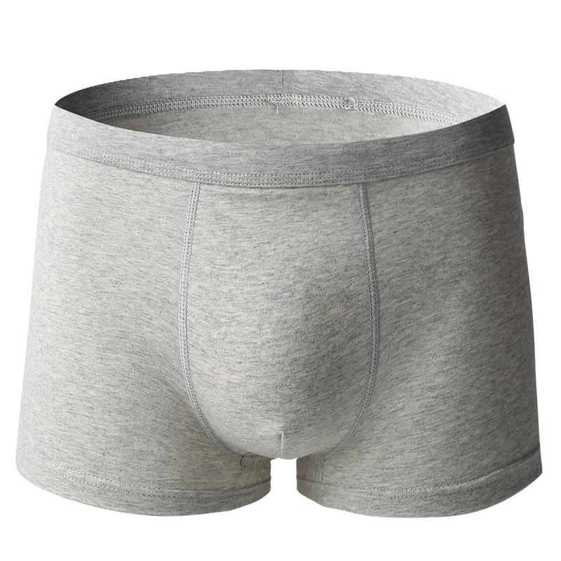 Soild Color Unterwäsche, große Größe, Herren-Unterwäsche, Plus-Höschen, größere Baumwolle, Jungen-Boxershorts, bequeme Unterhose, L, XL, 2XL, 3XL, 4XL, 5XL, 6XL L hellgrau
