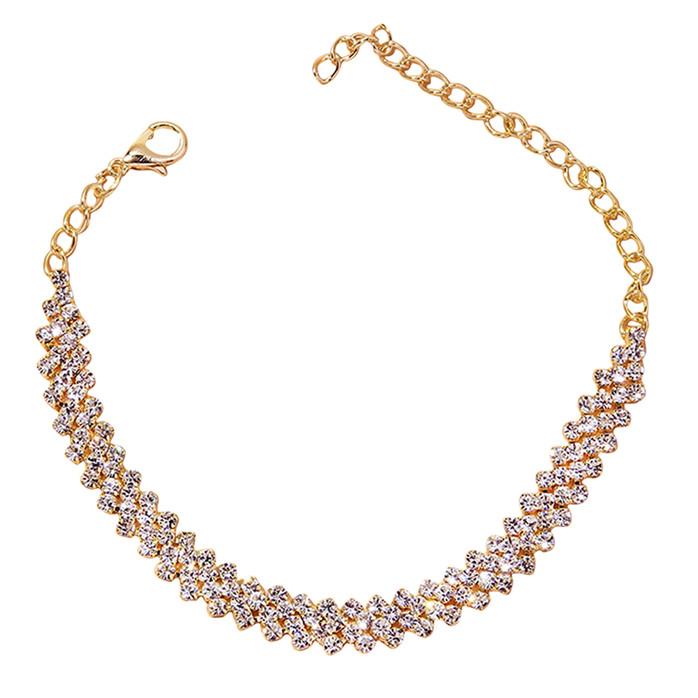 Strand-Accessoires Rauten-Fußkettchen für Damen, Bohemian-Stil, Vintage-Knöchelsandalen, Knöchelarmband, Kettenschmuck gold