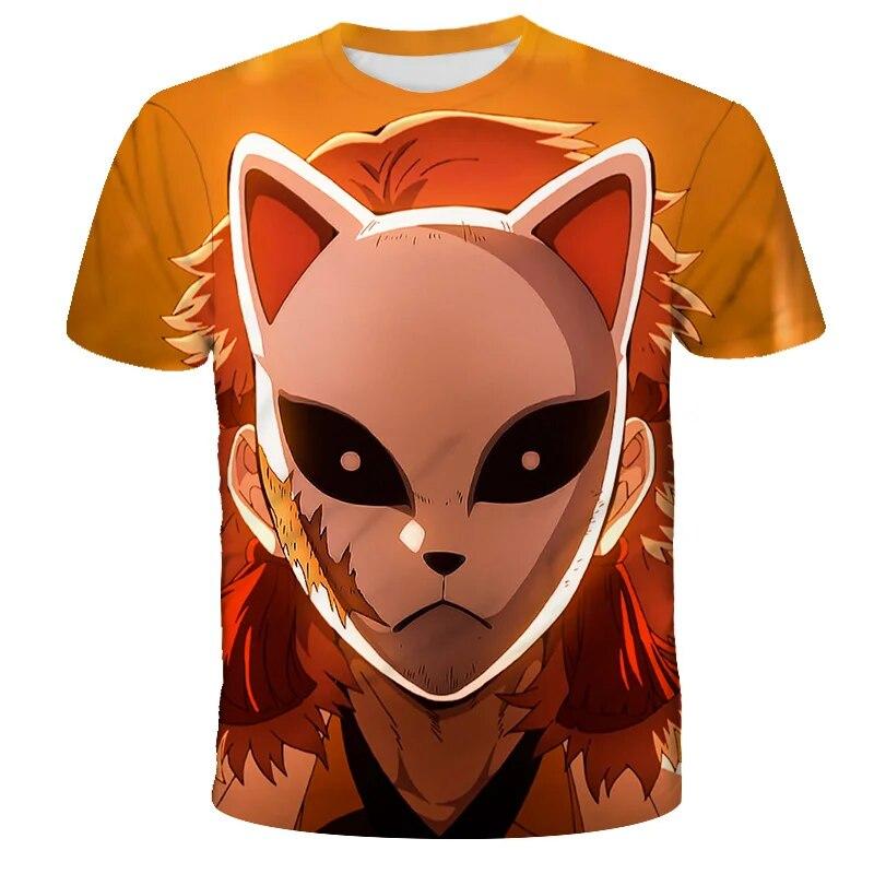 Anime Dämon Slayer T-shirt Schöne 3d Druck Kamado Nezuko Kostüm Jungen Mädchen T-shirt Sommer Kurzen Ärmeln Übergroßen Streetwear Lose tops L
