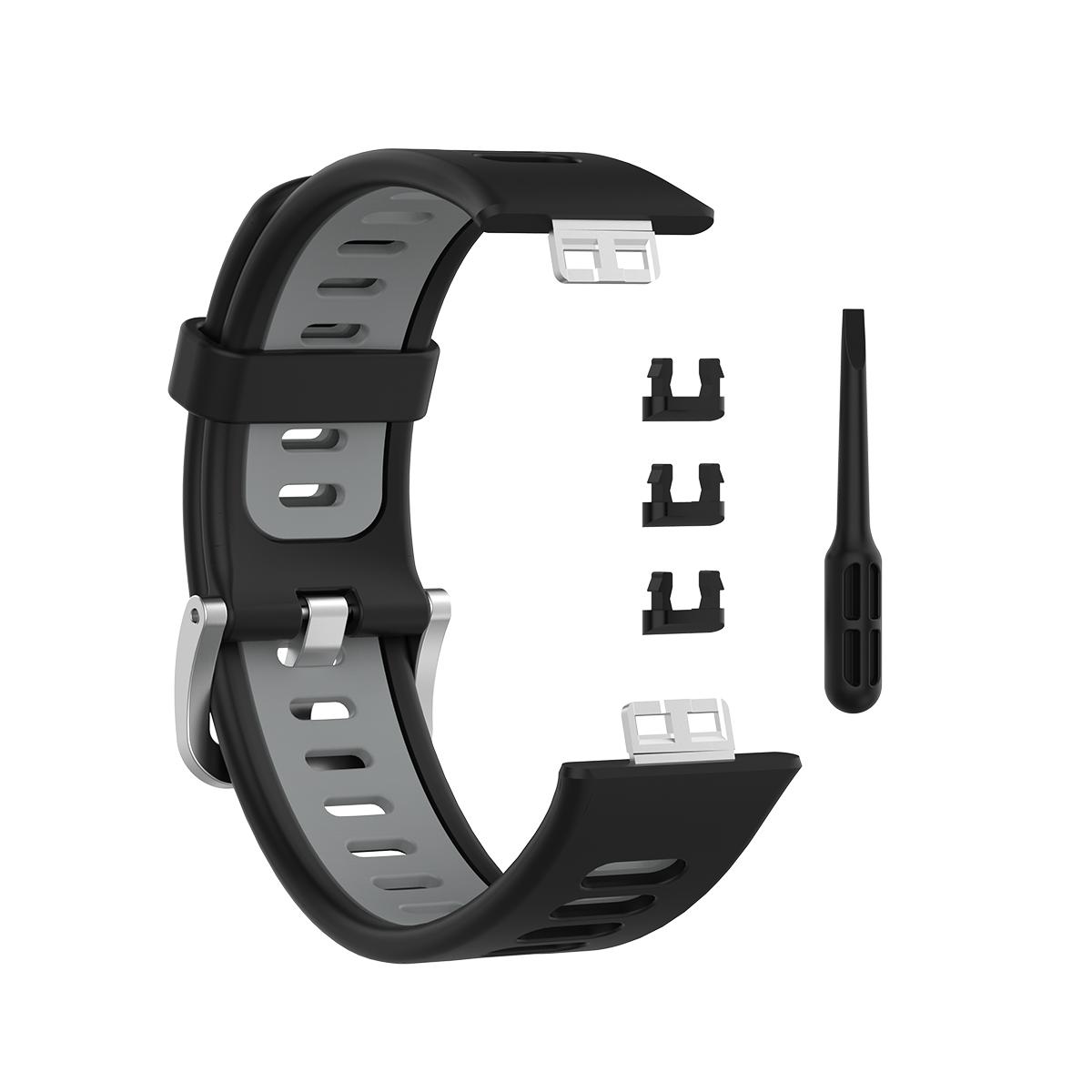 Armband für Huawei Watch Fit Armband Smart Silikon Uhrenarmband Armband Watch fit Special Edition Armband Druck Zubehör Sport only  the  strap schwarz grau