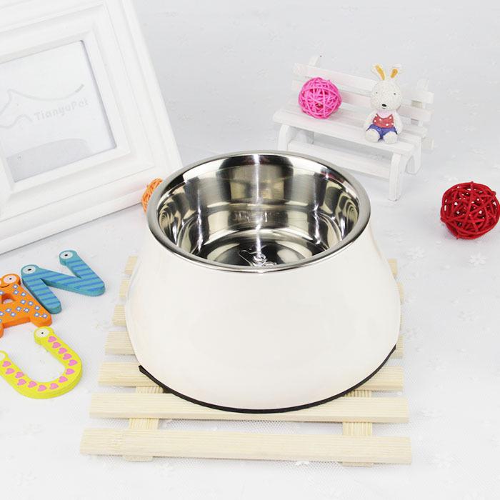 Super-Dual-Use-Futter- und Wassernapf aus rutschfestem Edelstahl für Hunde und Katzen (Teddy/Golden Retriever) Small