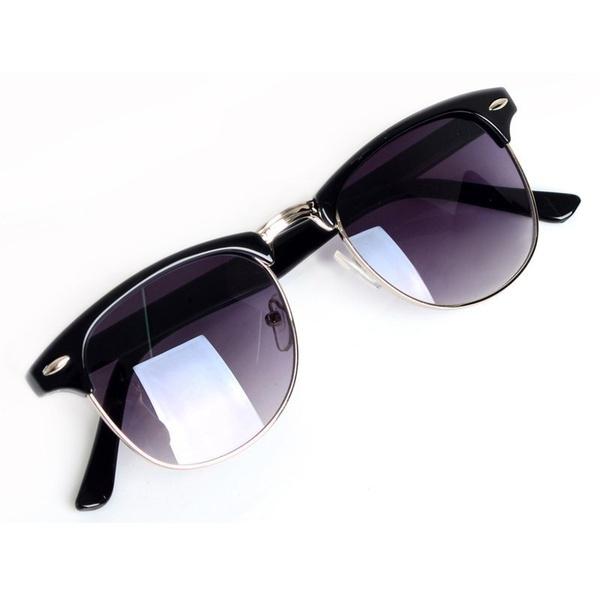 Mode Brillen Vintage Retro Unisex Sonnenbrille Frauen Männer Sonnenbrille 2 Farben schwarz