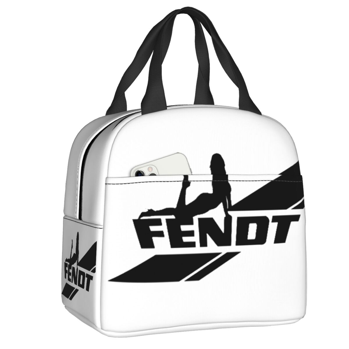 Individuelle Fendt Traktoren Logo Isolierte Lunchtaschen für Schule Büro Tragbare Kühlbox Thermische Lunchbox Damen Kinder 22x20x13cm