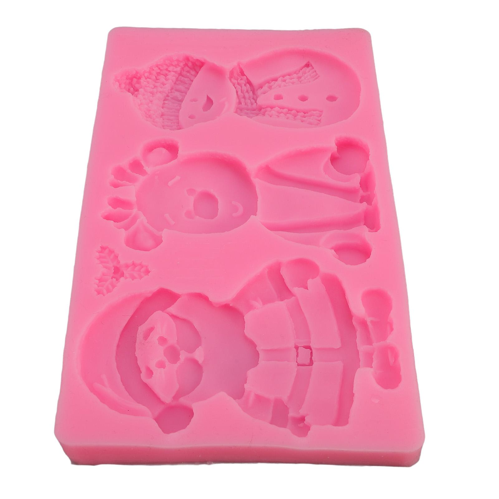 Weihnachten Silikonform Rentier Schneemann Nikolaus Form Antihaft Wiederverwendbar Weihnachten Backform für