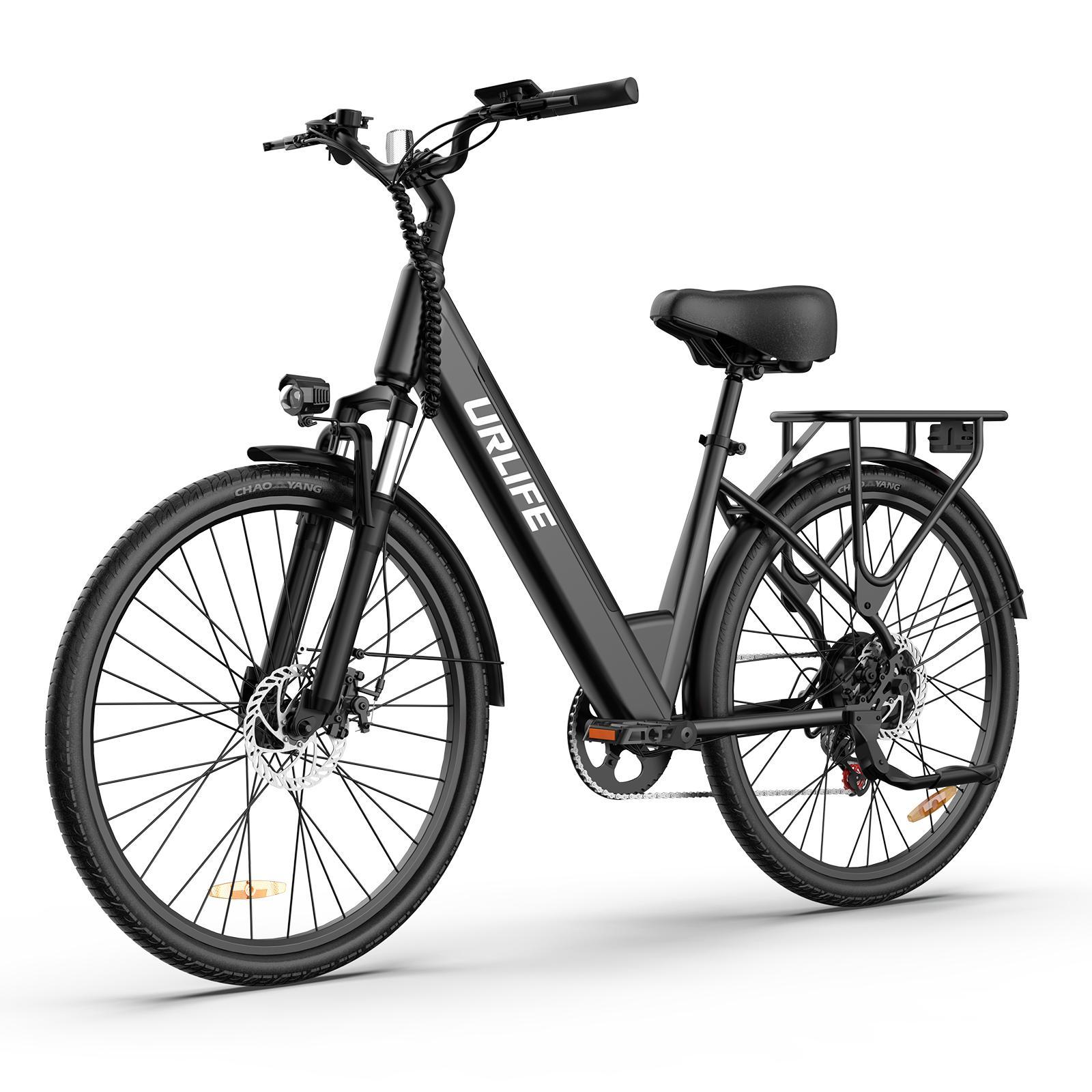 URLIFE E26 E-Bike All-Terrain Elektrofahrrad mit Sitz 36V13Ah Akku 250W Motor Urbanes Pendeln Elektrofahrrad 26 Zoll Offroad-Reifen E-Mountainbike schwarz