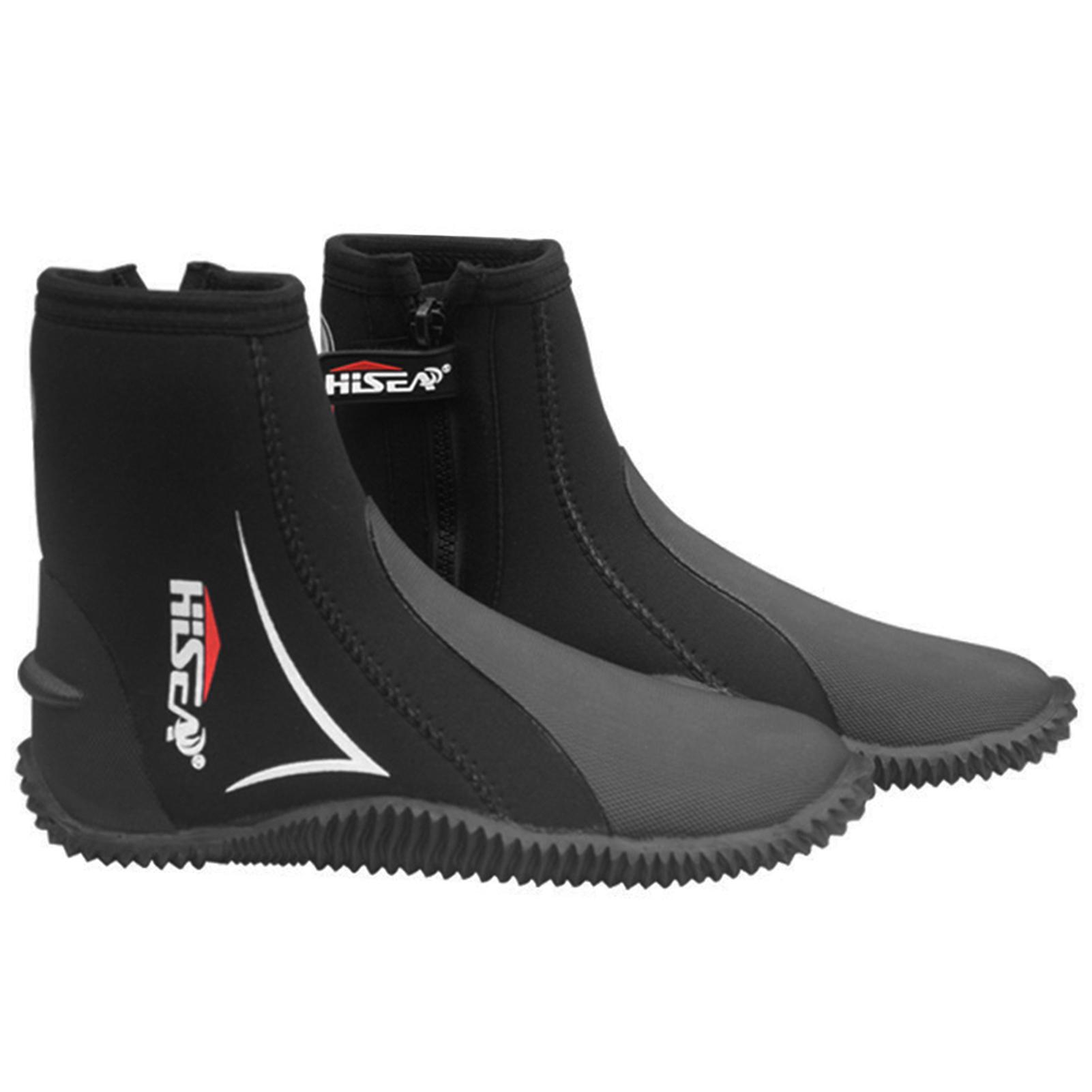5 mm Neopren-Tauchstiefel, Neoprenanzug-Stiefel mit seitlichem Reißverschluss für Männer und Frauen beim Schnorcheln und Tauchen 37