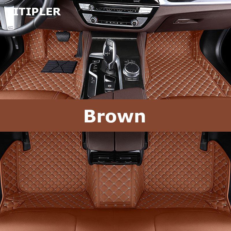TITIPLER Custom Car Fußmatten für Mercedes Benz GLC X253 GLC-Coupe C253 2015-2025 Jahre Auto Teppiche Fuß Coche Zubehör 2024 braun