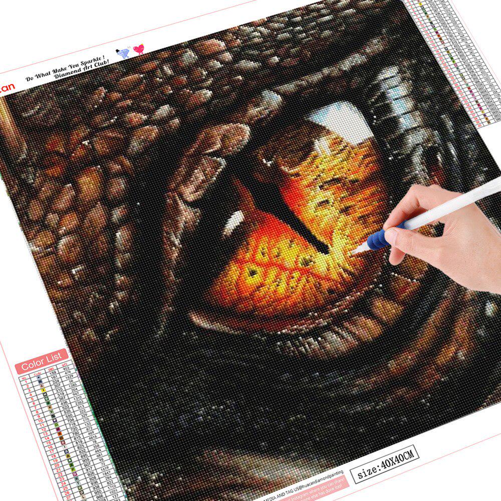 Volle Runde Diamant Malerei Tier Auge Diamant Mosaik 5d Diamant Stickerei Verkauf Bild 30x30