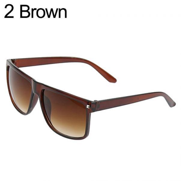Rahmen Herren Damen Sonnenbrillen Kunststoff Retro Quadratisch Vintage Zubehör braun