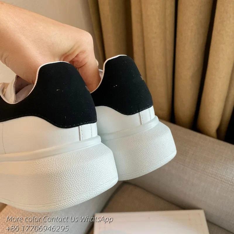 Designer Schuhe Mc quen Sneaker Plateau Sohle Sneaker Leder Sneaker Herren Damen Trainer Gummi Plateau Sohle Schuhe 36 reinfarbig