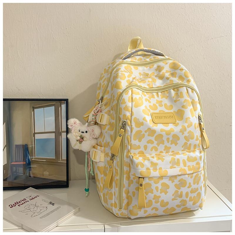 Neuer Rucksack Harajuku Wind Kuh Leopard Rucksack Junior High School Leicht Campus Studenten Rucksack. .