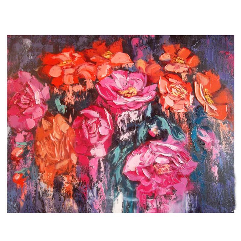 5D-Diamantgemälde, Mohnblumen, Kreuzstich-Set, Aufkleber, Diamant-Stickerei, Blumen-Weihnachtsdekoration 20X30CM black