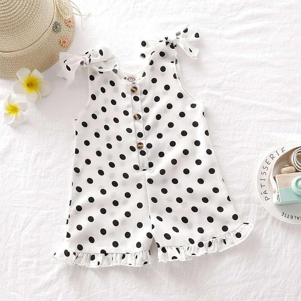 Kinder Overalls Baby Mädchen Kleidung Baby Strampler Kinder Overall Sommer Ärmellose Taste 1-5Y Mädchen Outfits 100 weiß