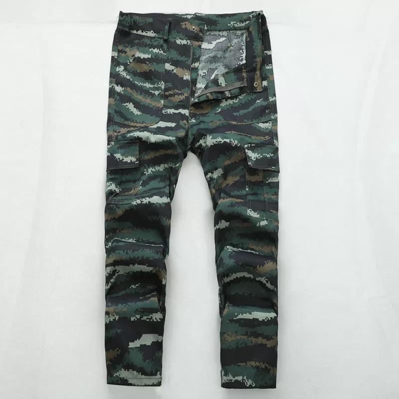 Herrenmode, locker, verschleißfest und atmungsaktiv, lange Hose, Outdoor-Militärhose, Trainingsoverall, Armee-Tarnhose M wald-tarnfarbe