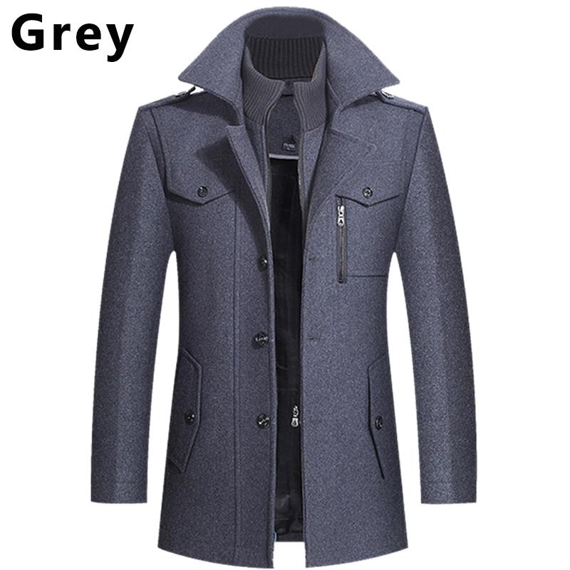 Frühling Neue Mode Jacken für Männer Trenchcoat für Männer Business Casual Schlanke Herren Jacken Veste Homme Chaquetas Hombre L grau