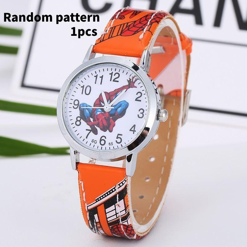 Uhren Kinder Spiderman Pu Cartoon Modern Fans Geschenke Vielseitige Mode orange