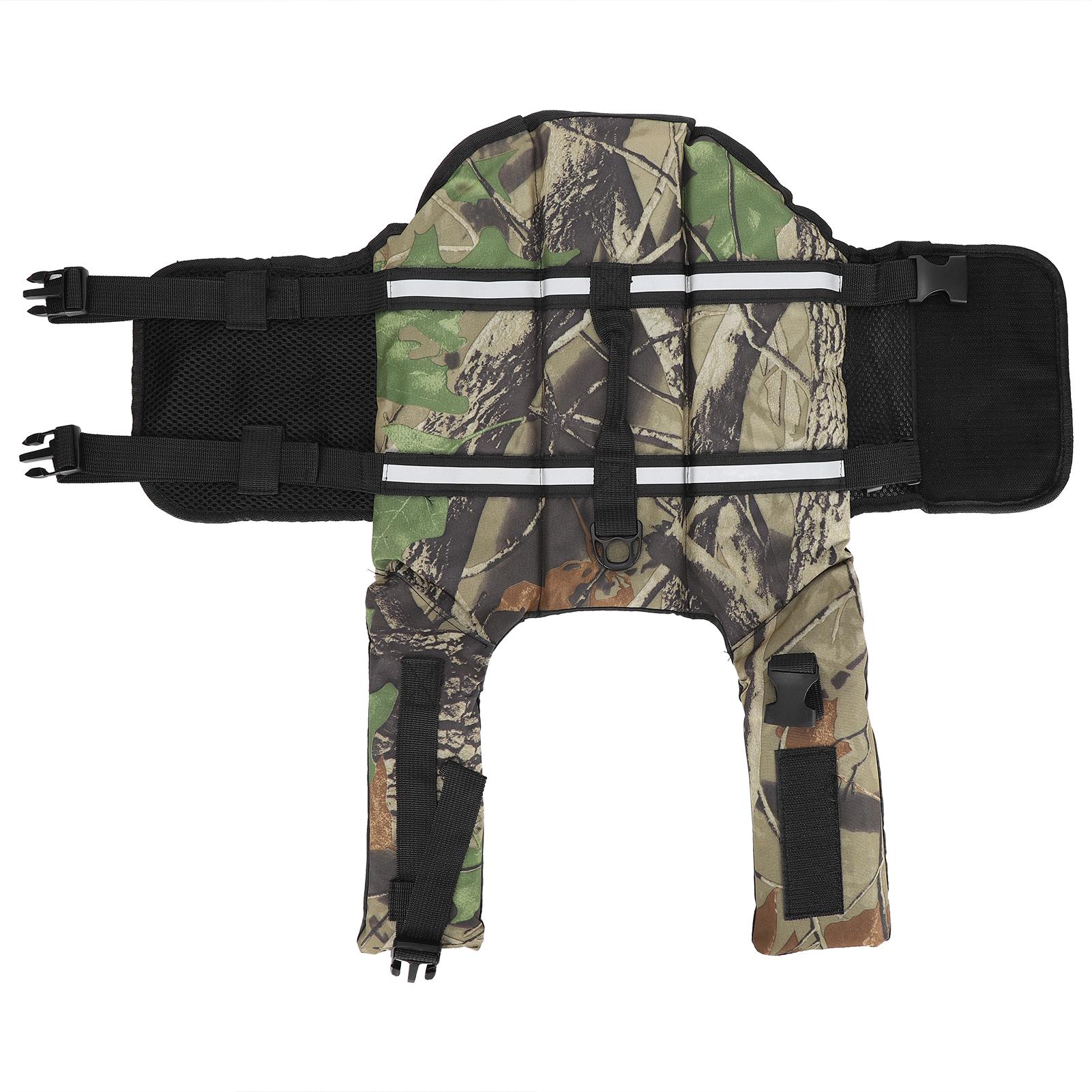 Hundeschwimmweste, Schwimmweste für Haustiere, Schwimmweste für Welpen, Schwimmweste für Wassersicherheit, Camouflage, Größe L L camouflage