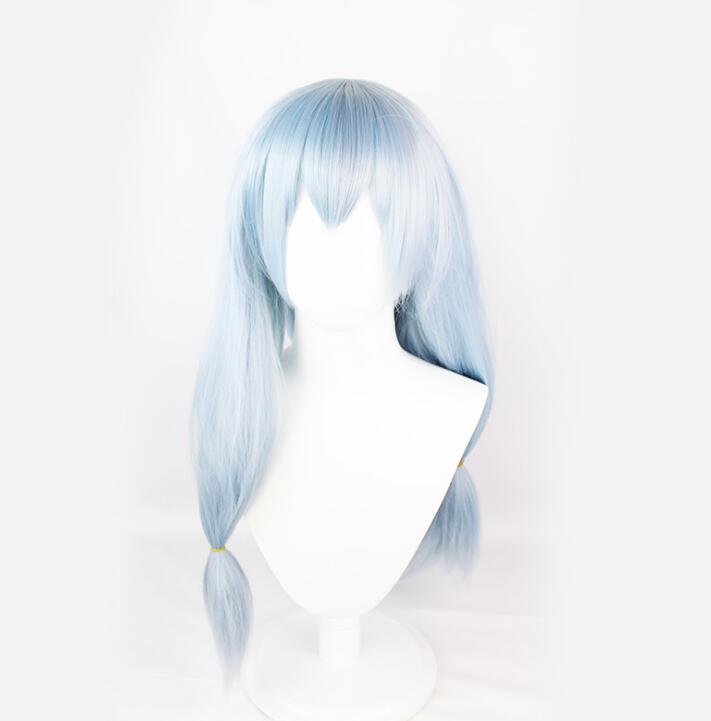 Anime 60CM Jujutsu Kaisen Mahito Cosplay Perücke Lange Silber Blau Grau Hitzebeständige Synthetische Haar Anime Cosplay Perücken 60CM himmelblaue