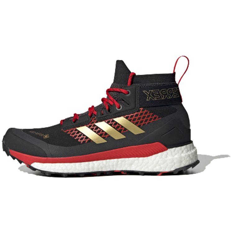 Adidas Terrex Free Hiker Gtx Bequeme Wanderschuhe Rutschfest Atmungsaktiv Knöchelhoch Outdoor Funktionsschuhe Damen Wanderschuhe Schwarz Rot FW1172 37⅓