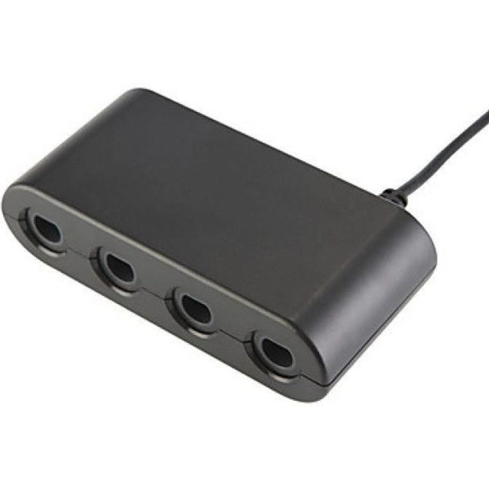 Gamecube-Controller-Adapter für Wii U (bis zu 4 Controller) schwarz