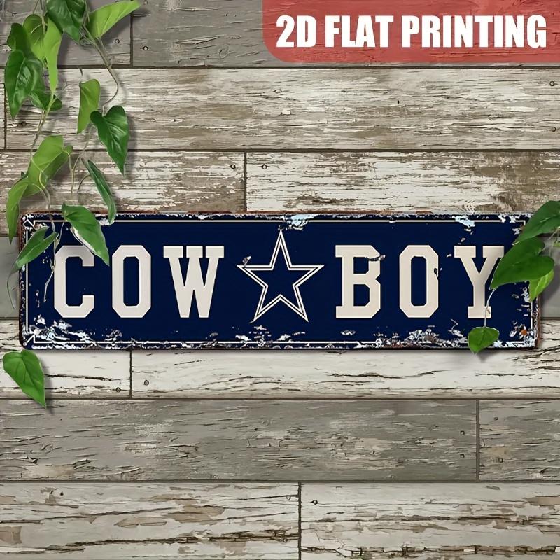 Vintage Cowboy Metallschild 1 Stück Aluminium Wand Dekoschild Mehrzweck Vintage Thema für Hof Haus Bar Café Dekoration schwarz