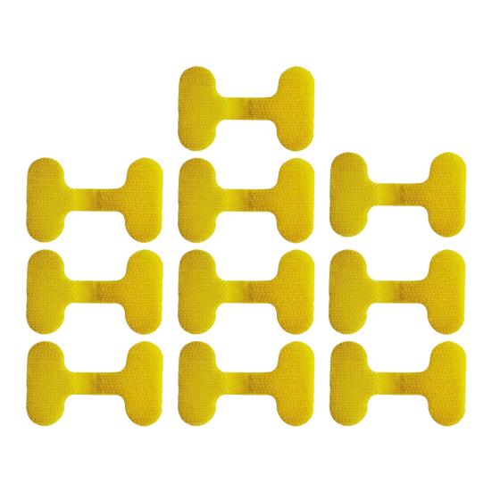 10 Pcs Beschreibbare Kabel Etiketten Kabel Tabs Wiederverwendbare Kabel Organizer Nylon Haken Unwritable gelb