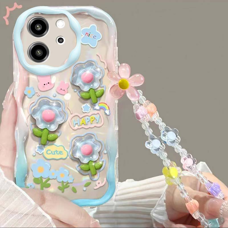 3D Blume Tier Hülle Für Samsung Galaxy S25 S24 S23 S22 S21 Plus Ultra S20 S21 S24 FE A54 A15 S23+ S24FE 5G Hülle Mit Kette Samsung S22 Plus