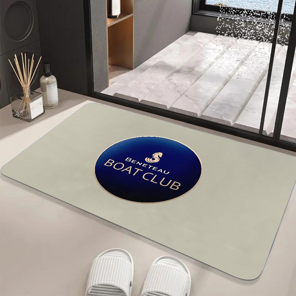 BeneteauS-SegelbootS-SegelnS-Y-Yacht Fußmatte Grafikbedruckte Flanell Fußmatten Für Badezimmer Küche Eingang Teppich Heimdekoration 40X60cm