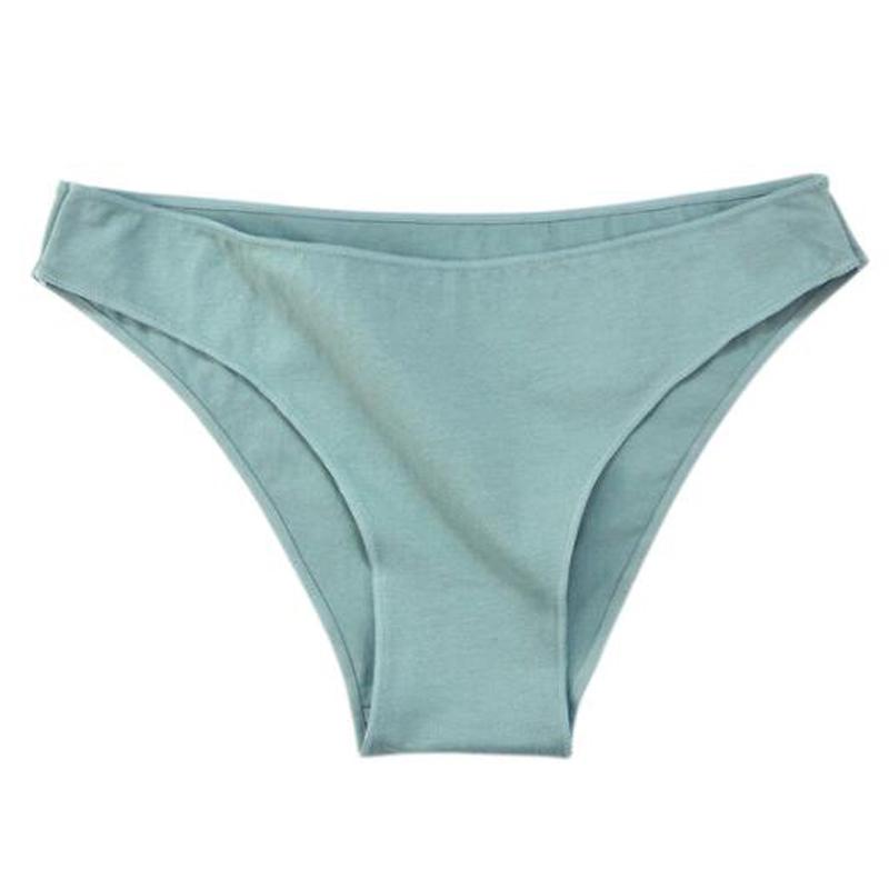 TERMEZY Damen-Slips Baumwollunterwäsche Einfarbige Slips Niedrige Taille Weicher Slip Damenunterhosen Weibliche Lingerie XL grün