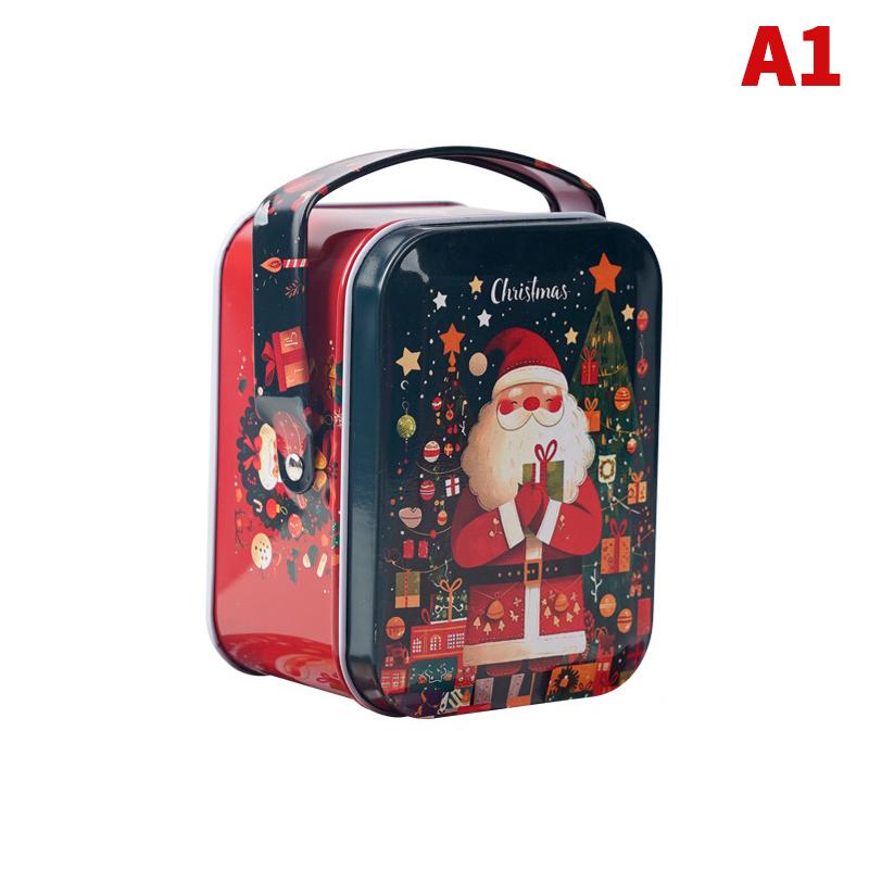 Weihnachtsgeschenk Blechdose Cartoon Weihnachtsmann Frohe Weihnachten Blechdosen Weihnachten Jahr Süßigkeiten Keks Verpackungsboxen Dekorationen
