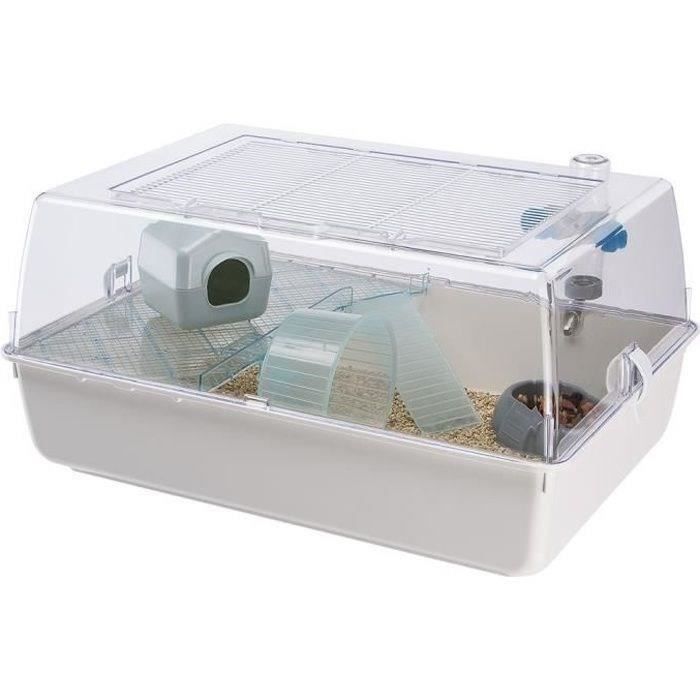 Hamsterkäfig 55 x 39 x 27 cm – Mini Duna Weiß – FERPLAST weiß