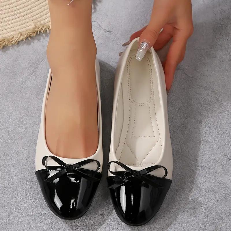 Damen Ballerinas Schuhe Frühling Herbst Neue Mode Komfort Rutschfest Ballerinas Slipper Damen Casual Flach Elegant Mutter Schuhe für Damen 41 beige