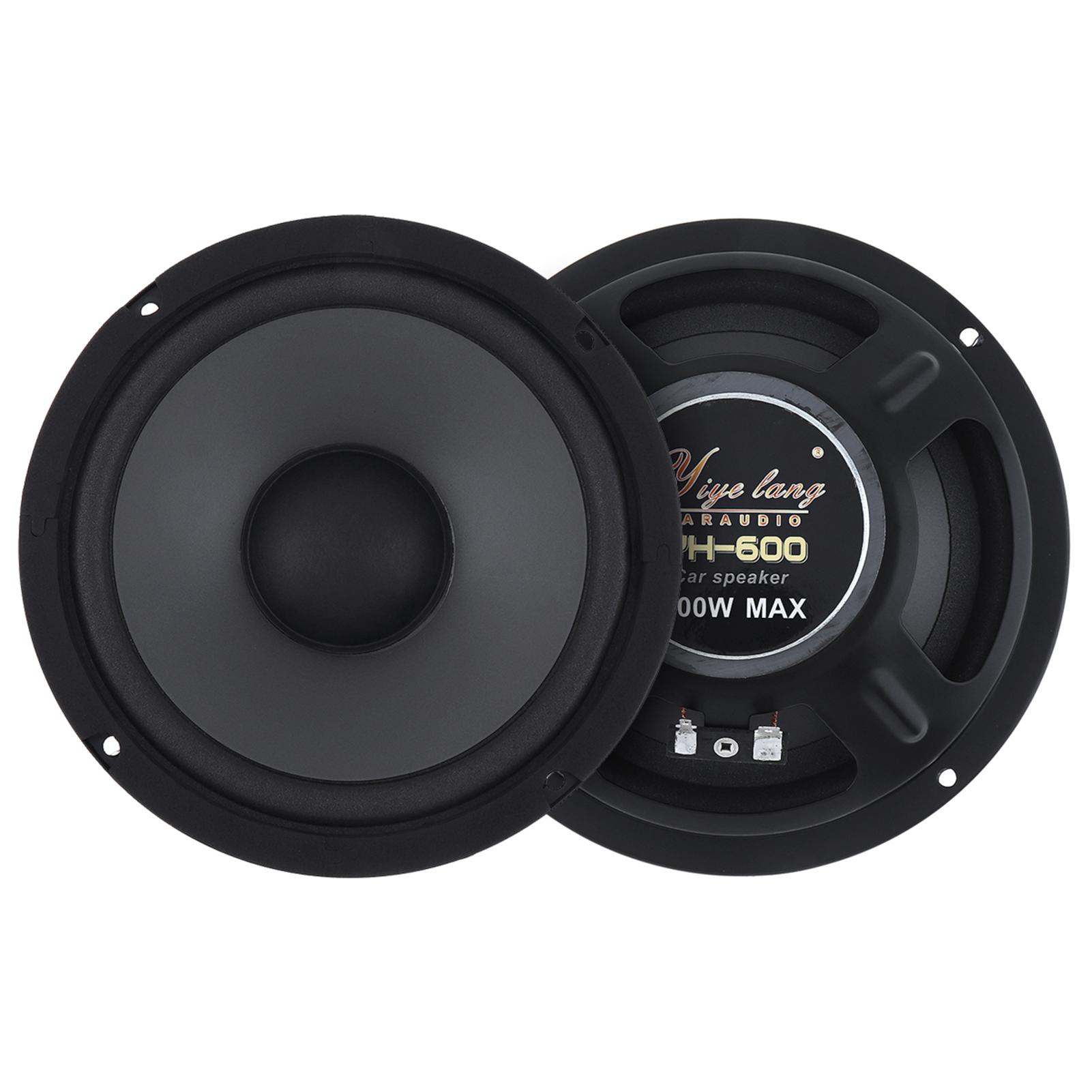 Yiye lang Auto-Stereo-Lautsprecher, 6,5 Zoll, Koaxial-Lautsprecher, Auto, 600 W, Auto-Subwoofer, 2-Wege-Lautsprecher, 1 Paar schwarz