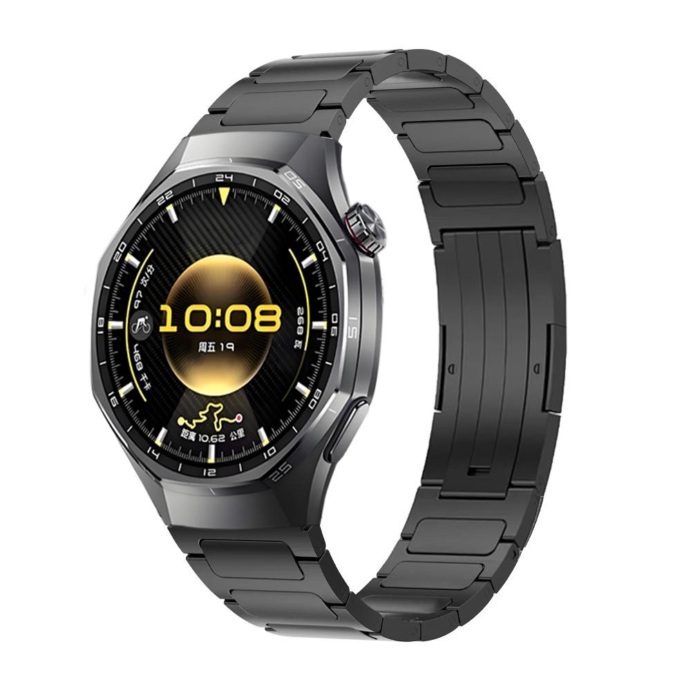 22mm Titanarmband für Huawei Watch GT6 Pro 46mm Metallarmband für Huawei Watch GT6/5/4/3/2 Pro 46mm Austauschbares Zubehör Huawei Watch 5 46mm schwarz