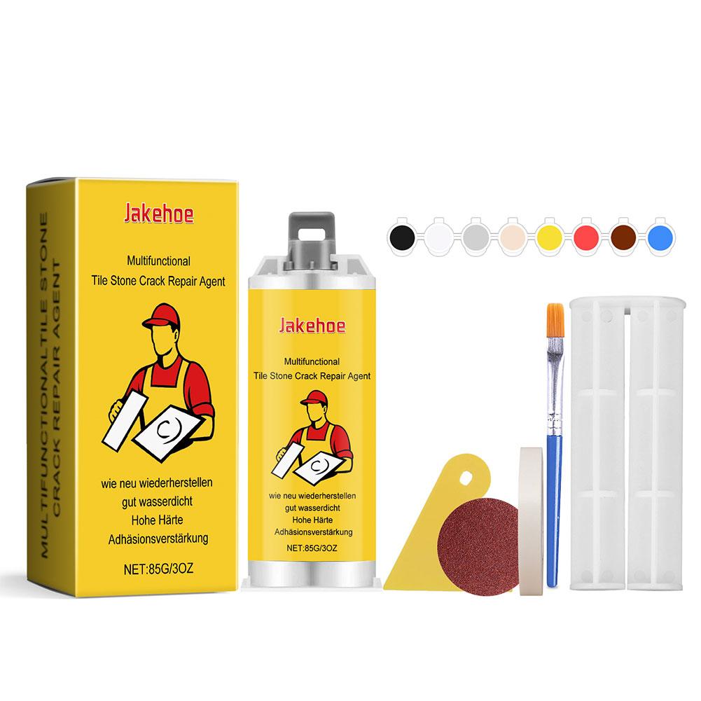 Multifunktionales Fliesen-Stein-Riss-Reparaturset 85g Fliesen- und Glasurchips mit Rissen Adhesio Tubenpaste Fixieren und Reparieren Super Spüle