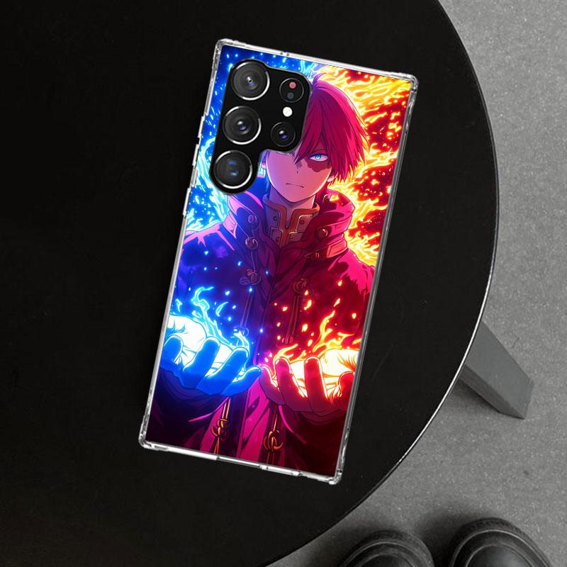 Todoroki Shoto MHA My Hero Handyhülle Cover für Samsung Galaxy S26 S25 Edge S24 S23 Ultra S22 Plus S21 FE S20 + Kunst Maßgeschneidert F Samsung S25 Edge